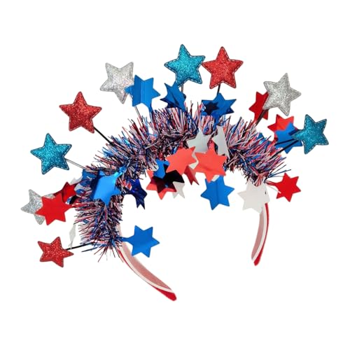 Mode Tricolor Star Stirnbänder Glänzen Stirnbänder Weihnachtsfeier Kopfbedeckung Für Partys Und Tägliche Tragenfeier Haarstück von YiQinzcxg