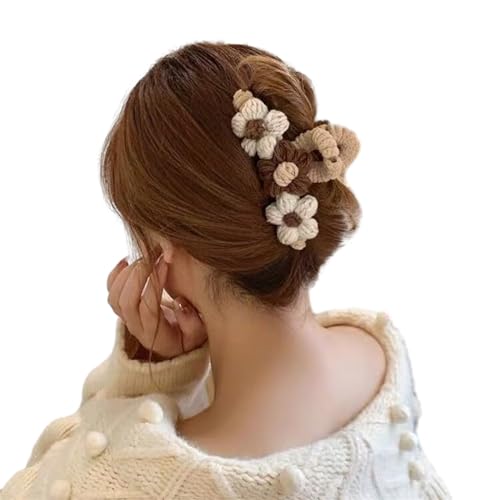 Modische Acryl-Blumen-Haarnadel, moderne Kopfbedeckung, Clip-Verzierung, Haarschmuck für Mädchen und modebewusste Frauen, vielseitige Haarnadel für den Alltag von YiQinzcxg