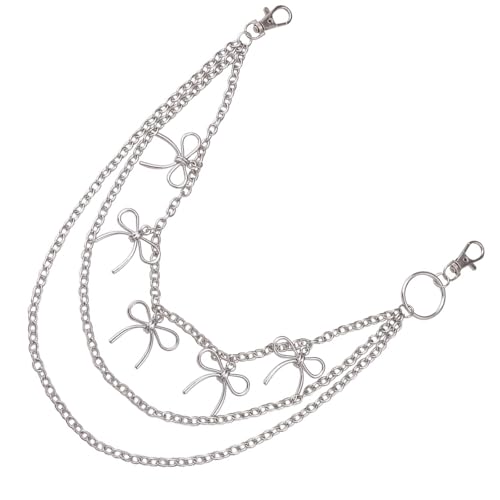 Punk Jeanshose Kette Unisex Frauen Männer Taillengürtel Anhänger 3 Schichten Hosen Kette Gürtel Modischer Hüft Hop Schmuck Schmuck von YiQinzcxg