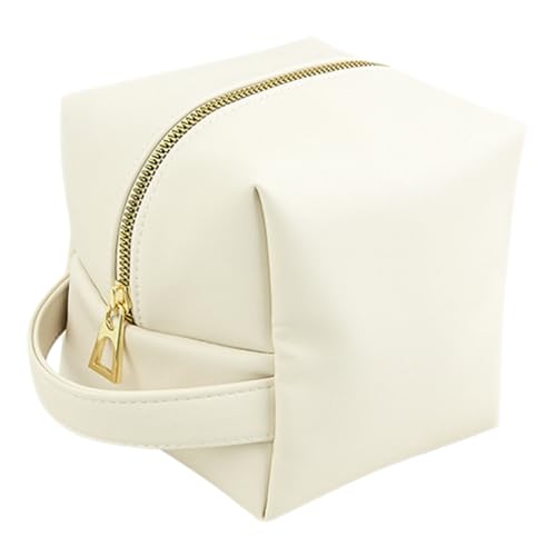 Reise Make Up Tasche Für Damen wasserdichte Kosmetiktasche Tragbarer Reißverschluss Kosmetik PU Leder Kulturbeutel von YiQinzcxg