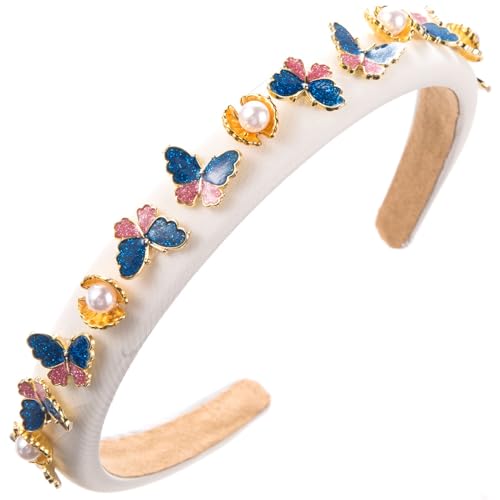 Schmetterling Besetztes Haarband Für Weibliche Französische Art Künstliche Perle Hairhoop Mädchen Elegantes Stirnband Partei Haar Dekore Schmetterling Besetztes Haarband Für Weibliche Französische Art Künstliche Perle Hairhoop Mädchen Elegantes Stirnband Partei Haar Dekore von YiQinzcxg