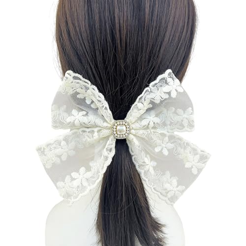 Spitzen-Haarschleifen für weibliche koreanische Haarspange, Frühlingspferdeschwanz-Clip, Damen-Haarhalter, rutschfeste Haarspangen, Haarschmuck, Spitzen-Haarspange für Damen von YiQinzcxg