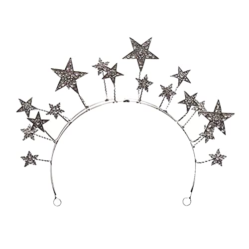 Star Party Stirnband Mode Karneval Hairhoop Kopfschmuck für Frauen Mädchen Brautdusche Haarschmuck Valentinstag Stirnbänder für Frauen Valentinstag Stirnband von YiQinzcxg