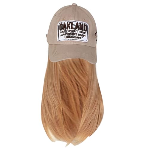 Synthetische Faserperücken Weich Verstellbare Baseballkappen Für Frauen Mit Langen Geraden Haaren Accessoires Frisur Caps Synthetische Faser Perücken von YiQinzcxg