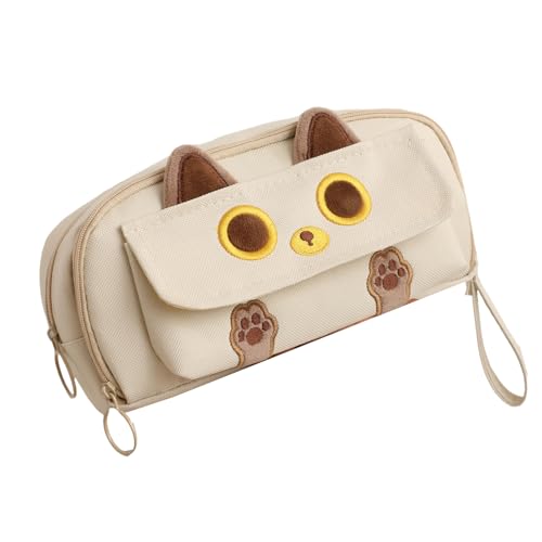 YiQinzcxg Cartoon Cats Bleistiftbeutel Briefpapierbeutel Schöne Bleistiftkoffer Großer Kapazität Beutel Make Up Schullieferung Großer Kapazität Hülle Cartoon Schreibweise Für Schulbüro von YiQinzcxg