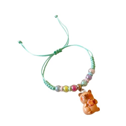 YiQinzcxg Charakteristische Harz Capybaras Armband Handgewebt von YiQinzcxg
