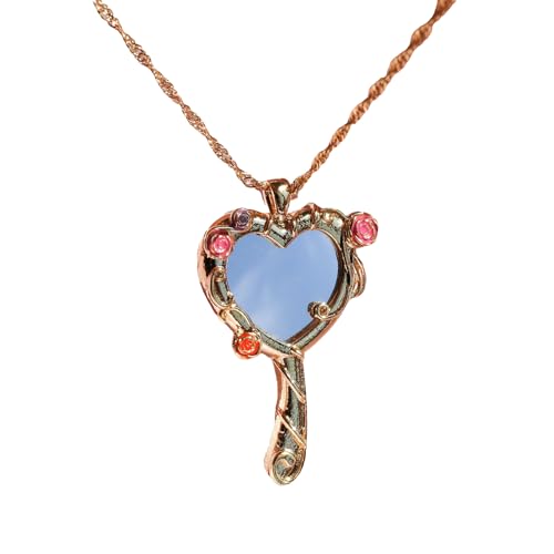 YiQinzcxg Funkelnde Herzförmige Gläser Halskette Accessoire Einzigartige Klavikuläre Kette Mode Halskette Schmuck Für Frauen Mädchen Einzigartige Klavikuläre Kette von YiQinzcxg