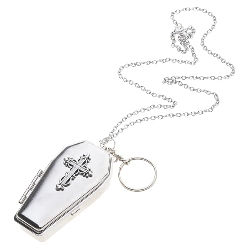 YiQinzcxg Gothic Coffin Keychain Einzigartiger Schlüsselhalter Anhänger Halskette Metall Textur Perfekt Für Mode Enthusiasten Und Tägliche Verwendung von YiQinzcxg