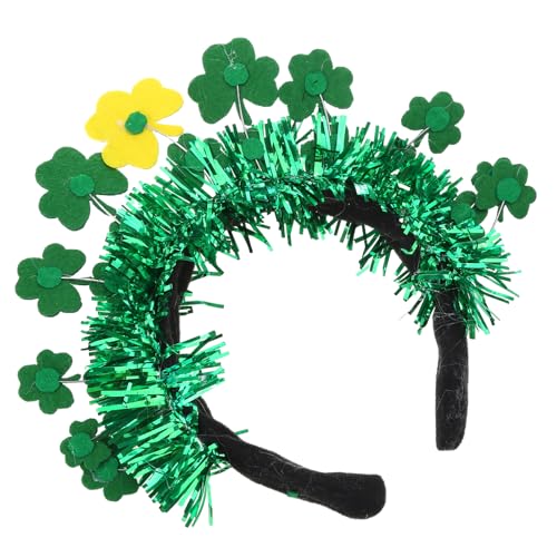 YiQinzcxg Irisches Kleeblatt-Stirnband, Mardi Gras-Stirnband, irisches Grün, Glitzer, Karneval, Stirnband, SaintPatrick Day, Stirnband, Mardi Grasheadband von YiQinzcxg