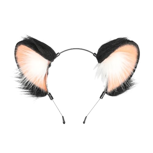 YiQinzcxg Katze Wolf Waschbär Füchse Schwanz Ohren Stirnband Halloween Weihnachten Phantasie Party Kostüm Spielzeug Geschenk Für Frau Männer Cosplay Requisiten von YiQinzcxg