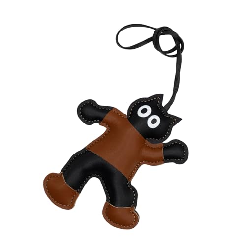 YiQinzcxg Leichte Und Tragbare Katzenschlüsselhalter Klassische Farbe PU Leder Schlüsselkette Für Rucksack Hängenzubehör von YiQinzcxg