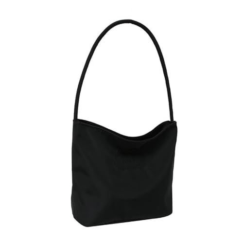 YiQinzcxg Stilvolle Lässige Frauen Umhängetasche Einfacher Farbiger Unterarm Eimer Beutel Gestickte Buchstaben Nylon Achselhilfe Handtasche Täglich Verwenden von YiQinzcxg