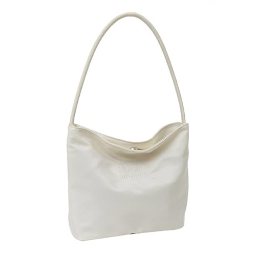 YiQinzcxg Stilvolle Lässige Frauen Umhängetasche Einfacher Farbiger Unterarm Eimer Beutel Gestickte Buchstaben Nylon Achselhilfe Handtasche Täglich Verwenden von YiQinzcxg