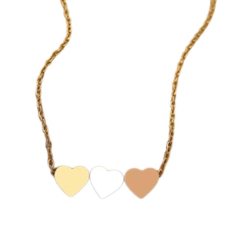 YiQinzcxg Stylish 3 Herzen Halskette Edelstahl Colarmbone Kettenkleidung Für Frauen Mädchen Modische Schmuckgeschenk YiQinzcxg Stylish 3 Herzen Halskette Edelstahl Colarmbone Kettenkleidung Für Frauen Mädchen Modische Schmuckgeschenk von YiQinzcxg