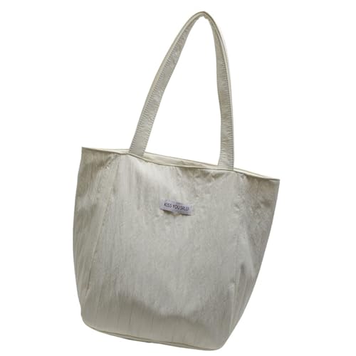 YiQinzcxg Stylish Cream Eimer Tasche Für Koreanische Look Der Studentischen College Look Single Tasche Casual Travel Handtasche Geräumige Innenraum Geräumiger Innenraum von YiQinzcxg