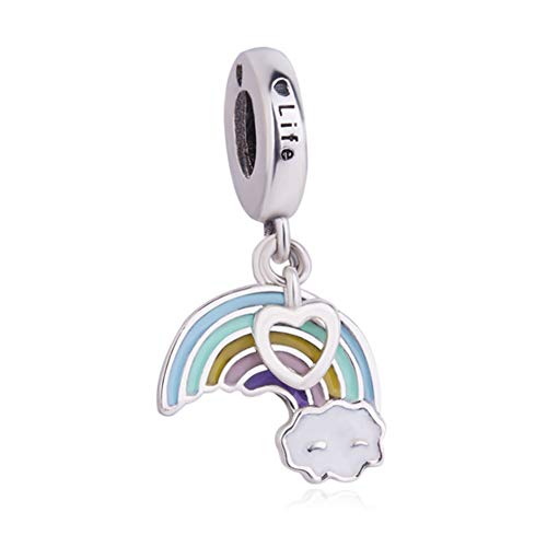 925 Sterling Silber Regenbogen Charm Sonne Stern Charm Herz Charm Geburtstag Charm für Pandora Charm Armband 925 Sterling Silber Regenbogen Charm Sonne Stern Charm Herz Charm Geburtstag Charm für Pandora Charm Armband von YiRong Jewelry