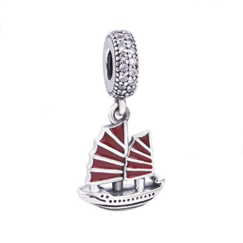 925 Sterling Silber Segelboot Charm Schiff Charm Sport Charm Reise Charm für Pandora Charm Armband von JYRRONG