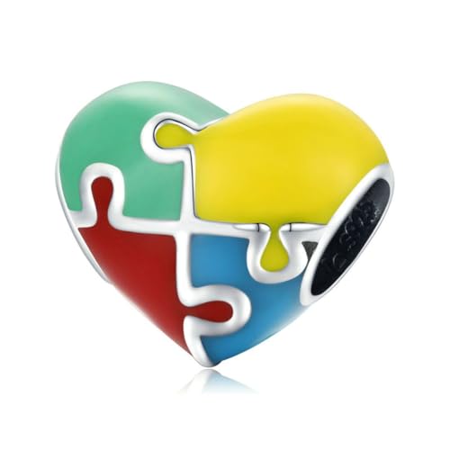 Buntes Autismus-Puzzle-Charm, 925er Sterlingsilber, für Pandora-Charm-Armband. Buntes Autismus-Puzzle-Charm, 925er Sterlingsilber, für Pandora-Charm-Armband. von YiRong Jewelry
