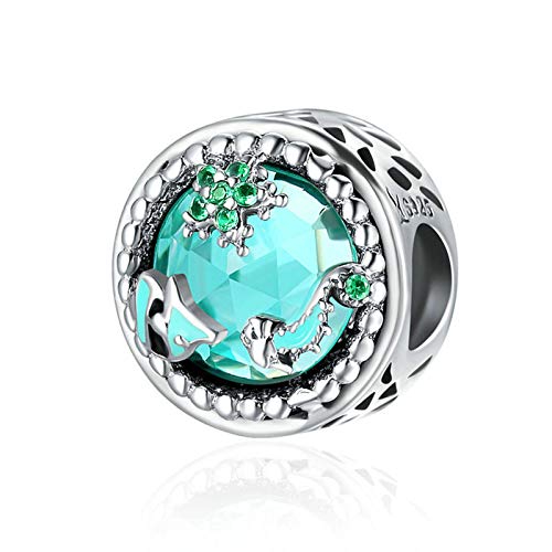 Charm-Anhänger Herz des Ozeans, 925er Sterlingsilber, für Pandora-Charm-Armbänder, Sterling-Silber Charm-Anhänger Herz des Ozeans, 925er Sterlingsilber, für Pandora-Charm-Armbänder, Sterling-Silber von YiRong Jewelry