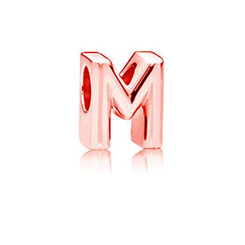 Charm-Anhänger in Roségold, 925er Sterlingsilber, Buchstabe Z, für Pandora-Armbänder M Charm-Anhänger in Roségold, 925er Sterlingsilber, Buchstabe Z, für Pandora-Armbänder M von YiRong Jewelry