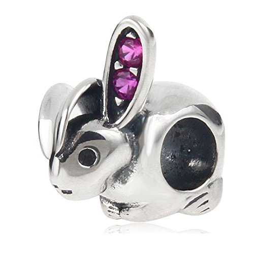 Kaninchen-Charm, 925er Sterlingsilber, Tier-Charm, Glücksbringer, Haustier-Charm für Pandora-Charm-Armband Kaninchen-Charm, 925er Sterlingsilber, Tier-Charm, Glücksbringer, Haustier-Charm für Pandora-Charm-Armband von YiRong Jewelry