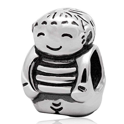 Smile Boy Geburtstag Charm 925 Sterling Silber Kind Bead Happy Children Charm für Pandora Charms Armband (Junge) von Xamic