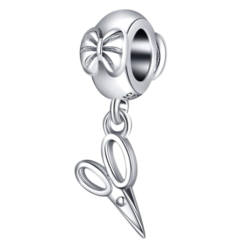 Scheren-Charm, 925er-Sterlingsilber, Friseur-Charm, Make-up-Künstler, Charm für Pandora-Charm-Armband, Sterling-Silber Scheren-Charm, 925er-Sterlingsilber, Friseur-Charm, Make-up-Künstler, Charm für Pandora-Charm-Armband, Sterling-Silber von YiRong Jewelry