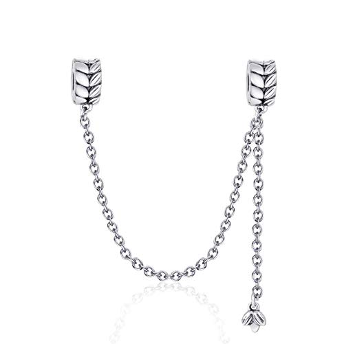 Sicherheitskette Charm 925 Sterling Silber Clip Charm Stopper Charm für Pandora Bettelarmband Sicherheitskette Charm 925 Sterling Silber Clip Charm Stopper Charm für Pandora Bettelarmband von YiRong Jewelry