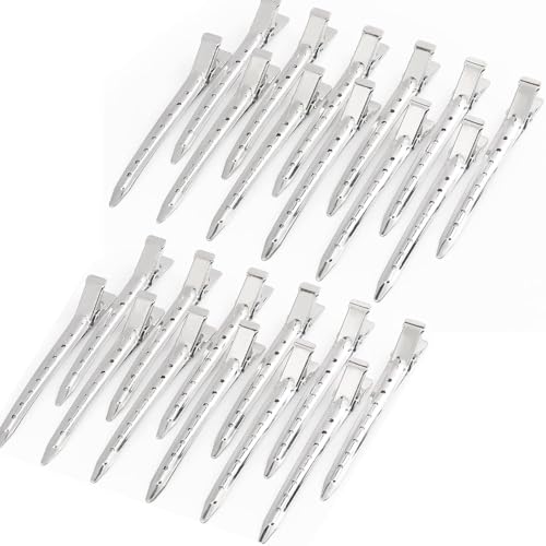 EnteBill Haarspangen, Haarclips Alligator Clips Haarklammern Friseurbedarf für Damen Mädchen Haarstyling,Silber EnteBill friseur Haarspangen,8.5CM Haar Klammer (silvery) von YiXuTag