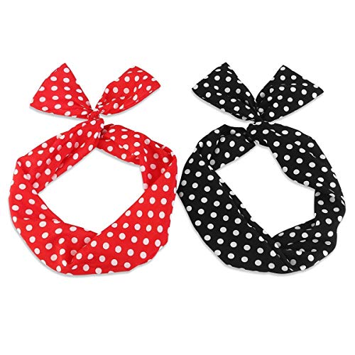 Haarband Haarschmuck,Haarband,2pcs Haarband Draht biegbar Bunny Ohr binden Bow Stirnband Haarschmuck Geschenk Gift von YiYaO