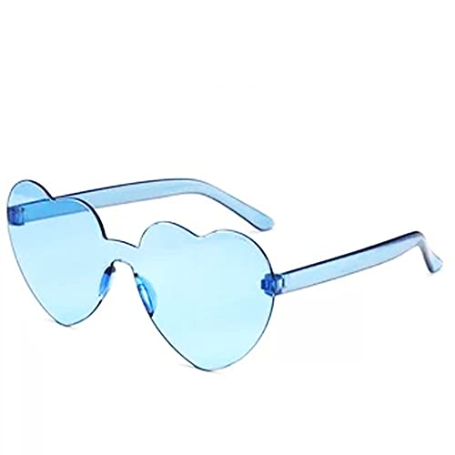YiYaO Party Brille,Sonnenbrille Retro,Herz Sonnenbrille Retro farbige Gläser Brille Herzform Valentinstag Karneval für Frauen Männer von YiYaO