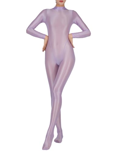 YiZYiF Damen Bodystocking Sexy Nylon Eng Öl Glänzend Ganzkörperanzug Catsuit Stretch Jumpsuit Eng Full Body Stockings Violett 3XL YiZYiF Damen Bodystocking Sexy Nylon Eng Öl Glänzend Ganzkörperanzug Catsuit Stretch Jumpsuit Eng Full Body Stockings Violett 3XL von YiZYiF