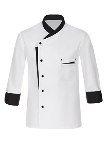 YiZYiF Damen Herren Kochjacke Bäckerjacke Langarm mit Druckknöpfen Gastronomie Hemd Chef Uniform Küchen Hotel Arbeitskleidung Kochbekleidung A_Weiß L YiZYiF Damen Herren Kochjacke Bäckerjacke Langarm mit Druckknöpfen Gastronomie Hemd Chef Uniform Küchen Hotel Arbeitskleidung Kochbekleidung A_Weiß L von YiZYiF