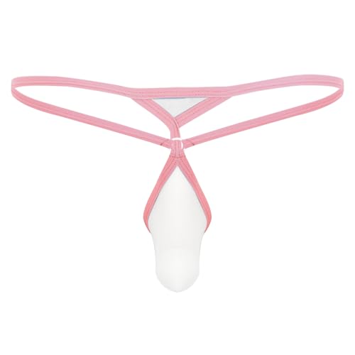 YiZYiF Herren Transparent G-String Tanga Unterwäsche Männer Micro Mini Strings Panties Bikini Slip Dessous Low Rise Rosa XL YiZYiF Herren Transparent G-String Tanga Unterwäsche Männer Micro Mini Strings Panties Bikini Slip Dessous Low Rise Rosa XL von YiZYiF