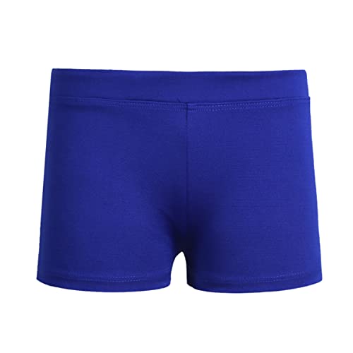 YiZYiF Kinder Mädchen Sport Shorts Kurze Leggings Hose Turnhose Tanz Shorts Ballettshorts Trainingsshose Fitness Workout Pants Tights Blau 164 von YiZYiF