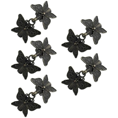 YiZYiF Vintage Schmetterling Umhang Mantel Clips Cardigan Kragen Kleid Hemd Brosche Clips Für Kleider Schals Jacke Bronze Einheitsgröße von YiZYiF