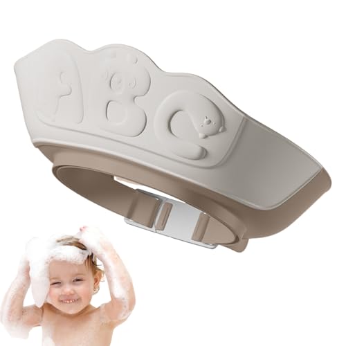 Yianyal Duschhaube Für Kinder | Doppellagen Haarwaschhaube Mit Verstellbarem Bund,Verstellbare Wasserdichte Haube Für Haarewaschen Mit Schutz Von Augen Und Ohren von Yianyal