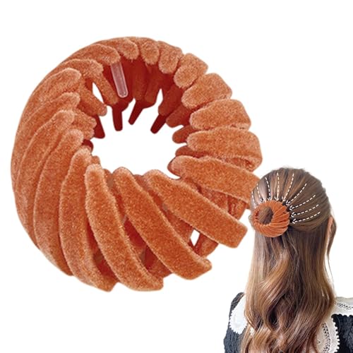 Yianyal Lazy Birds Nest Teller Haarnadel, erweiterbarer Pferdeschwanzhalter, Pferdeschwanzhalter-Brötchenmacher, Styling-Haarspangen, erweiterbare Nestplatte, Haarnadel-Haarschmuck für Frauen von Yianyal