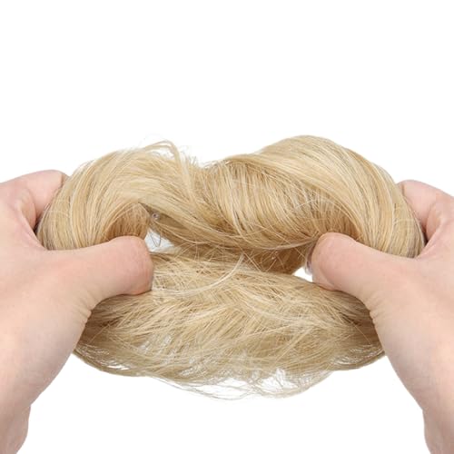 Yianyal Unordentlicher Dutt Haarschmuck - Frauen Haarbälle Unordentlich,Donut Tuchring Synthetische Haarteile für Pferdeschwanz Hochsteckfrisur Hochzeit Party Reise von Yianyal