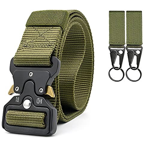 Taktischer Gürtel, 1.5In ArmyGreen Herren-Schwergürtel, Nylon-Militärgürtel mit Hochleistungs-Metallschnalle mit Schnellverschluss, für Outdoor-Aktivitäten, militärische Enthusiasten Riggers Belts Taktischer Gürtel, 1.5In ArmyGreen Herren-Schwergürtel, Nylon-Militärgürtel mit Hochleistungs-Metallschnalle mit Schnellverschluss, für Outdoor-Aktivitäten, militärische Enthusiasten Riggers Belts von Yibang
