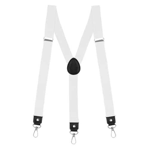 Yicelerate Hosenträger Herren,Hosenträger Für Herren Schwarz,Einstellbar und Elastisch Einheitsgröße Arbeitshose (weiß) von Yicelerate