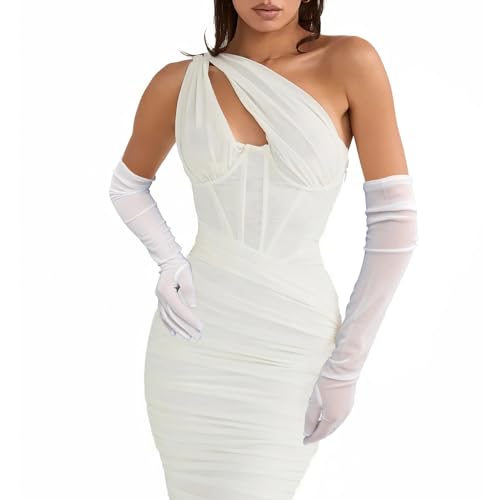 Spitzenhandschuhe Für Damen - Lange Weiße Brauthandschuhe, Netzhandschuhe, Mesh Handschuhe von Yicelerate