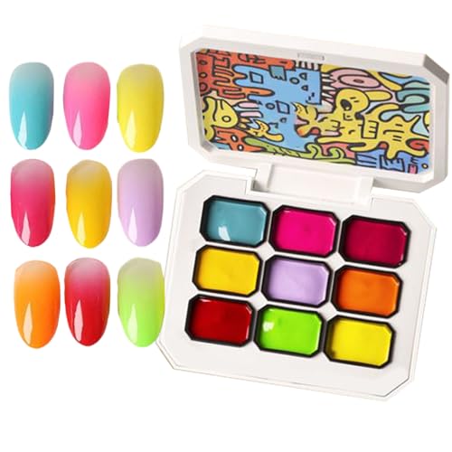 Yidueace Gel Nagellack | 9-farbiges Frauen Nagel Design Gel | Langanhaltender Maniküre Lack für Anfänger und Profis, Salon, Date und Alltag von Yidueace