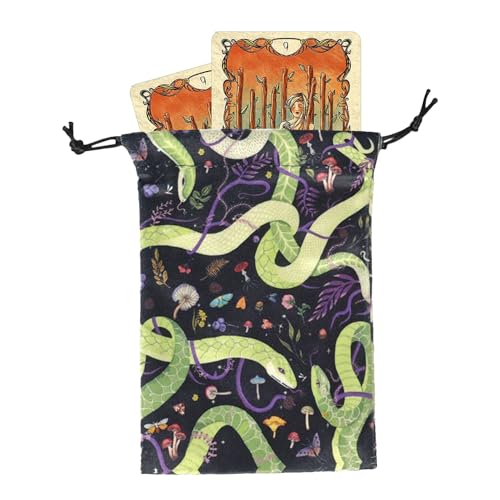 Yidueace Tarotkarten Tasche | Juwelen Würfel Beutel mit Zugband | Bedruckter Deck Schutz Organizer | Für Teens Erwachsene Enthusiasten Reise Partyspielabend von Yidueace