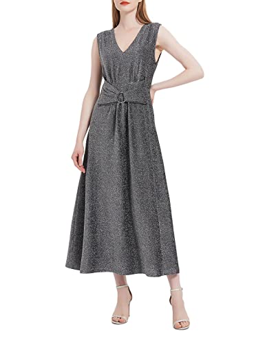 Yieks Damen Kleid Elegant Maxikleid Glitzer Kleider Partykleid Festlich Lang V-Ausschnitt Ohne Arm, Schwarz, Größe L Yieks Damen Kleid Elegant Maxikleid Glitzer Kleider Partykleid Festlich Lang V-Ausschnitt Ohne Arm, Schwarz, Größe L von Yieks
