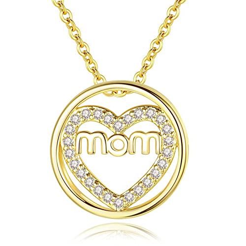 YienDoo Gold Mama Halskette Choker Herz CZ Kristall Hoop Anhänger Halskette Kette Mama Liebe Kristall Halskette Charm Geburtsstein Schmuck Geschenk für Frauen YienDoo Gold Mama Halskette Choker Herz CZ Kristall Hoop Anhänger Halskette Kette Mama Liebe Kristall Halskette Charm Geburtsstein Schmuck Geschenk für Frauen von YienDoo