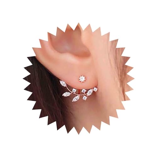 Yienate Ashion Roségold Ohrringe Ohrstecker Ohrringe Strass Blatt Ohrringe Drop Zirkon Blatt Zurück Hängende Ohrringe Für Frauen Und Mädchen Yienate Ashion Roségold Ohrringe Ohrstecker Ohrringe Strass Blatt Ohrringe Drop Zirkon Blatt Zurück Hängende Ohrringe Für Frauen Und Mädchen von Yienate