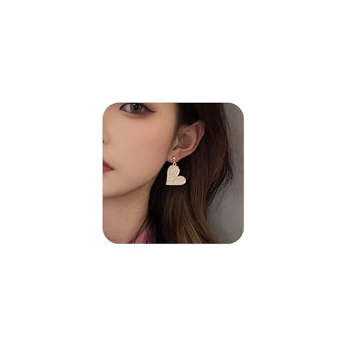Yienate Asymmetrische Mismatch Perlenherz Ohrringe - Kristall Ohrstecker Mit Multi Perlencluster Herz Tropfen - Gold Herz Reif Erklärung Braut Schmuck Für Frauen Und Mädchen Yienate Asymmetrische Mismatch Perlenherz Ohrringe - Kristall Ohrstecker Mit Multi Perlencluster Herz Tropfen - Gold Herz Reif Erklärung Braut Schmuck Für Frauen Und Mädchen von Yienate