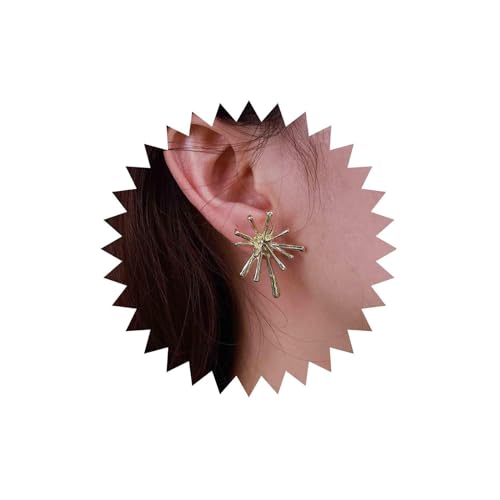 Yienate Boho-Feuerwerk Ohrstecker Vintage Gold Große Starburst-Ohrringe Baumzweig-Ohrringe Aussage Geometrische Cluster-Ohrstecker Schmuck Für Frauen Und Mädchen von Yienate