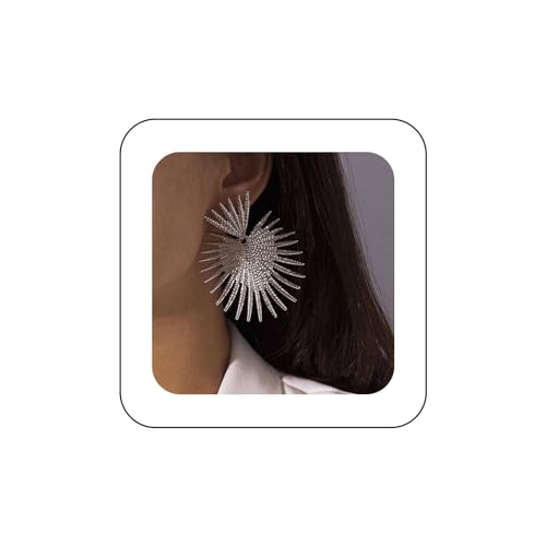 Yienate Boho Herz Ohrringe Silber Starburst Tropfen Ohrringe Blume Geometrische Sektorierten Ohrstecker Ohrringe Felsen Aussage Stern Ohrringe Abschlussball Ohrringe Schmuck Für Frauen Mädchen von Yienate